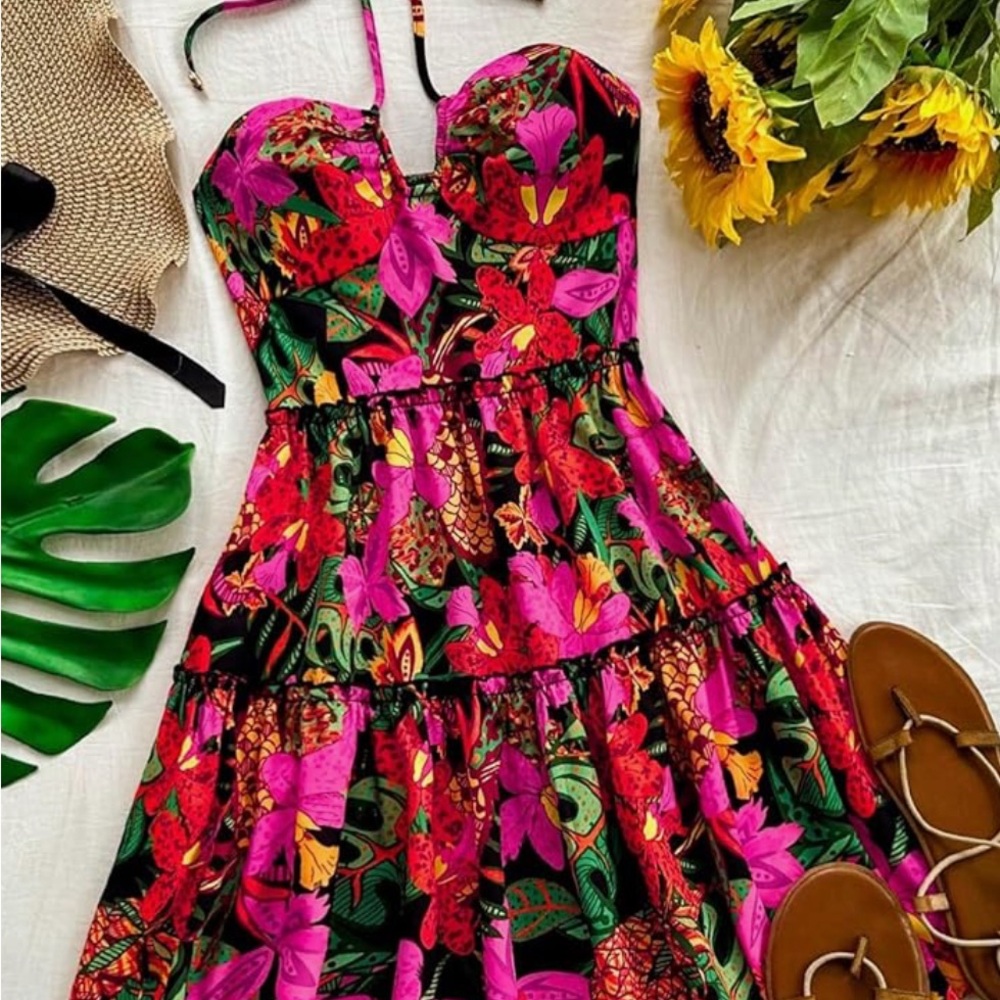 Boho Halter Dress
